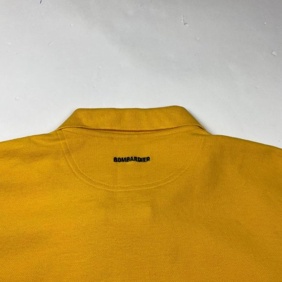 Vintage Ski Doo Bombardier Polo Shirt Mens 2XL Golf Snowmobile Yellow Cotton XXL - Picture 6 of 15